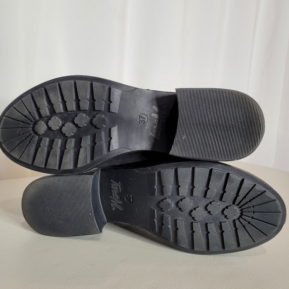 Tara M. Keegan Black Suede Leather Ankle Boots - Size 37 / 6 - 6.5 - Picture 11 of 15